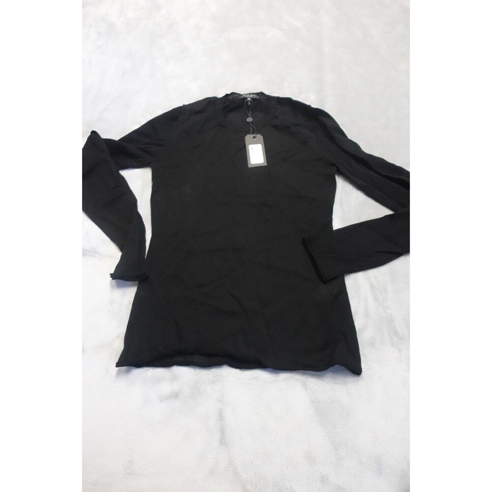 Rag &‎ Bone Women's Black XS Luca Long Sleeve Tee NWT